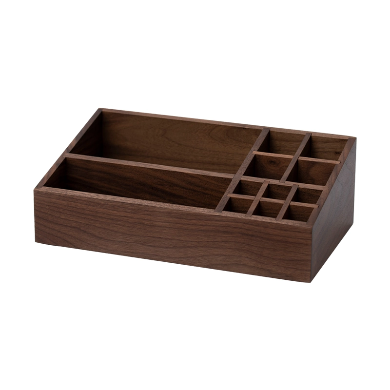 Wooden Storage Box Dressing Table Cotton Lipstick Perfume