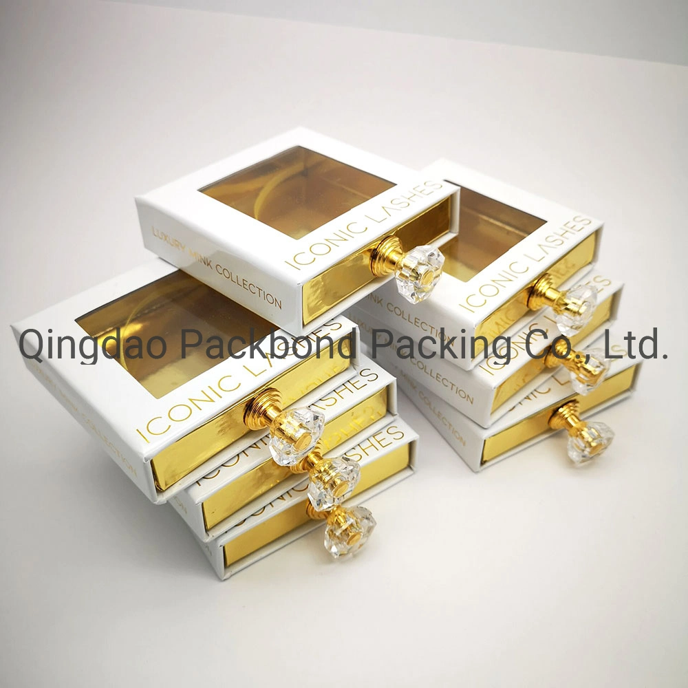 Square New Magnetic Closure Lashes Boxes Custom Mink Eyelash Box Packaging