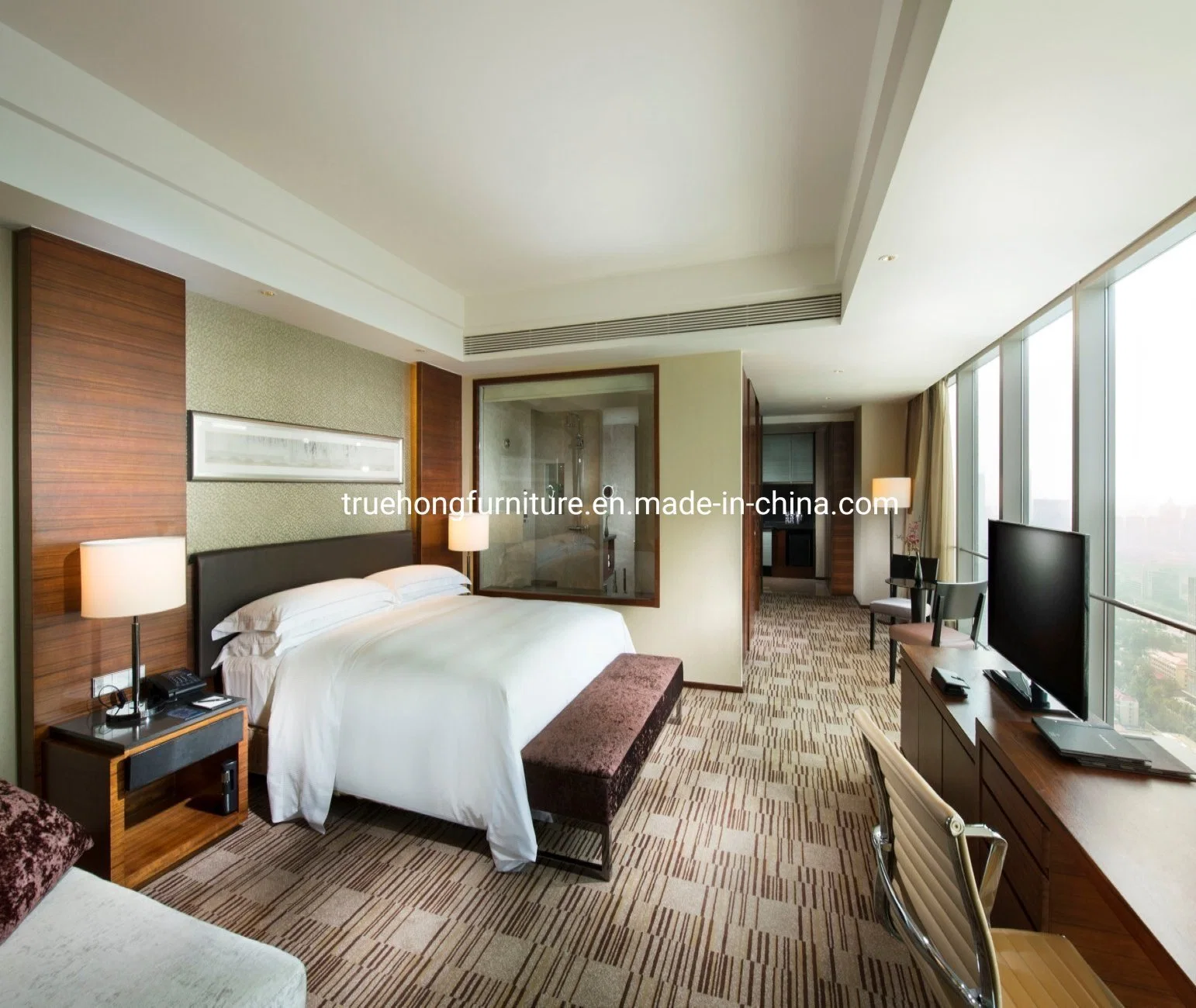 Diseño moderno Hotel de 5 estrellas Hotel en la fabricación de muebles de dormitorio establecido profesional