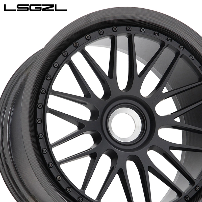 Lsgzl 15 18 20 22 24 26 28 polegadas de carbono Jantes em fibra para a roda réplica da Mercedes AMG 5X114.3 5X120 JANTES para automóveis de competição 4X100 5X150