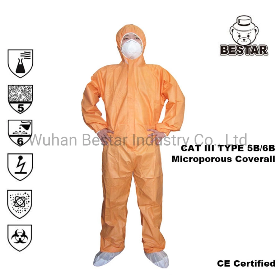 CE Certified High quality/High cost performance  Good Price Cat III Type 5b/6b Laminated Sf Safety Coverall Protective Suit