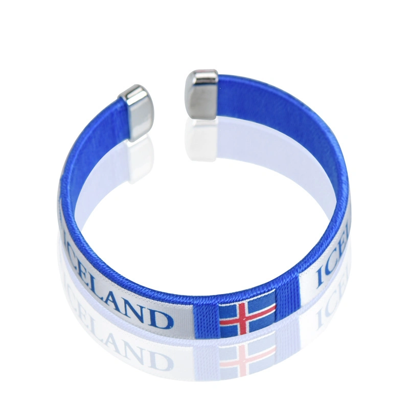 Football Team Gifts Custom ABS Wristband Promotion Polyester Bracelet