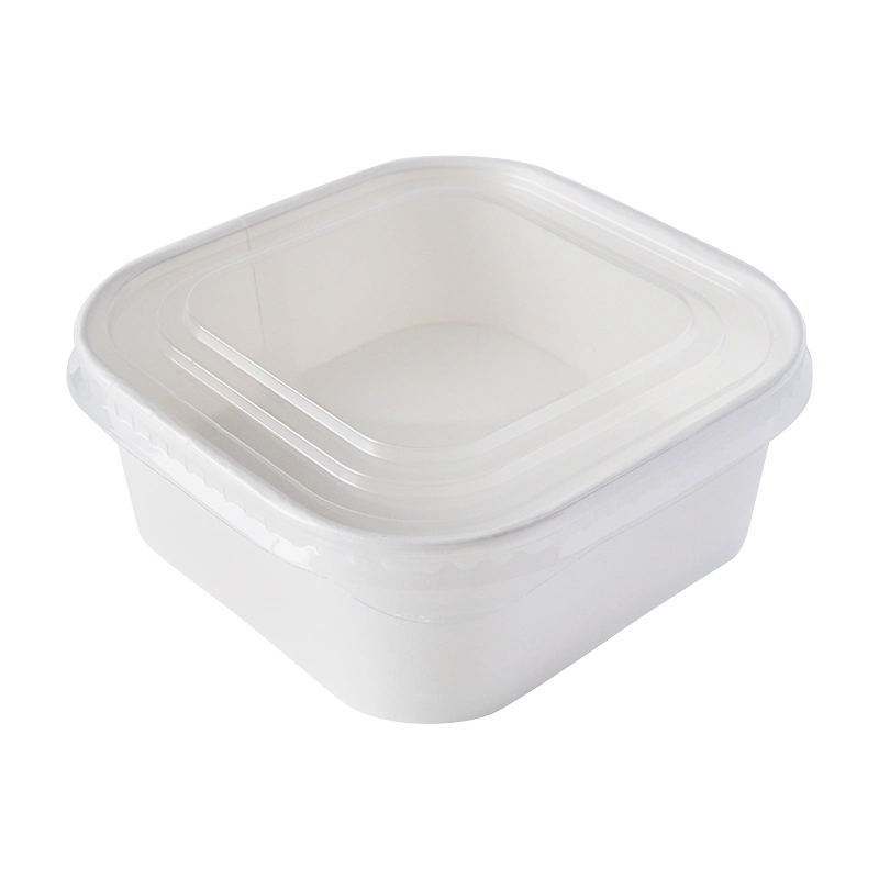 Compostable Square Paper Bowl with Lids