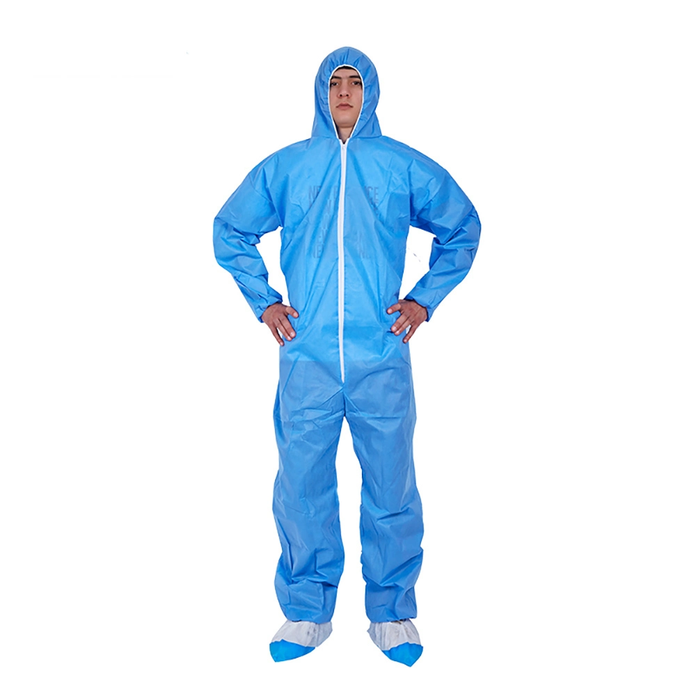 Isolation Jumpsuit Non Woven Safety Type 5 6 Laminated Asbestos Inspection Disposable Hooded Coverall Protective Clothing