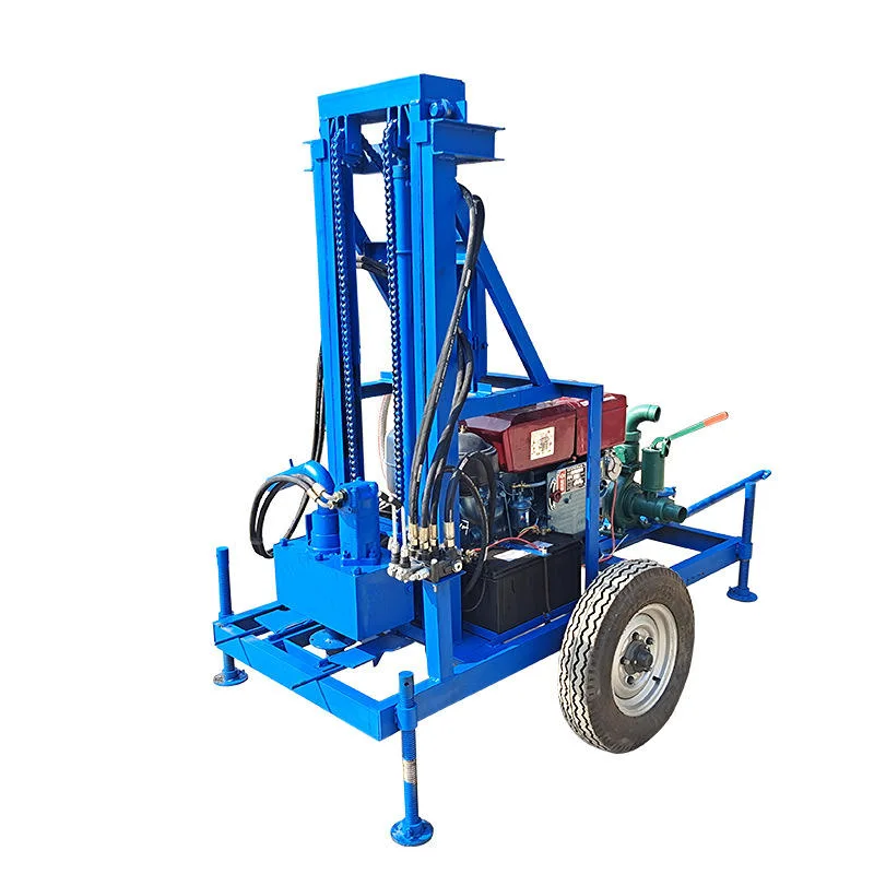 100 Meter Hydraulic Portable Electric Engine Water Well Drilling Rig Machine