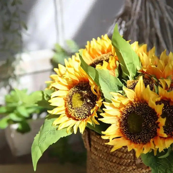 Bündel von Nordic umweltfreundliche natürliche Home Wanddekoration Sonnenblume Künstliche Blume