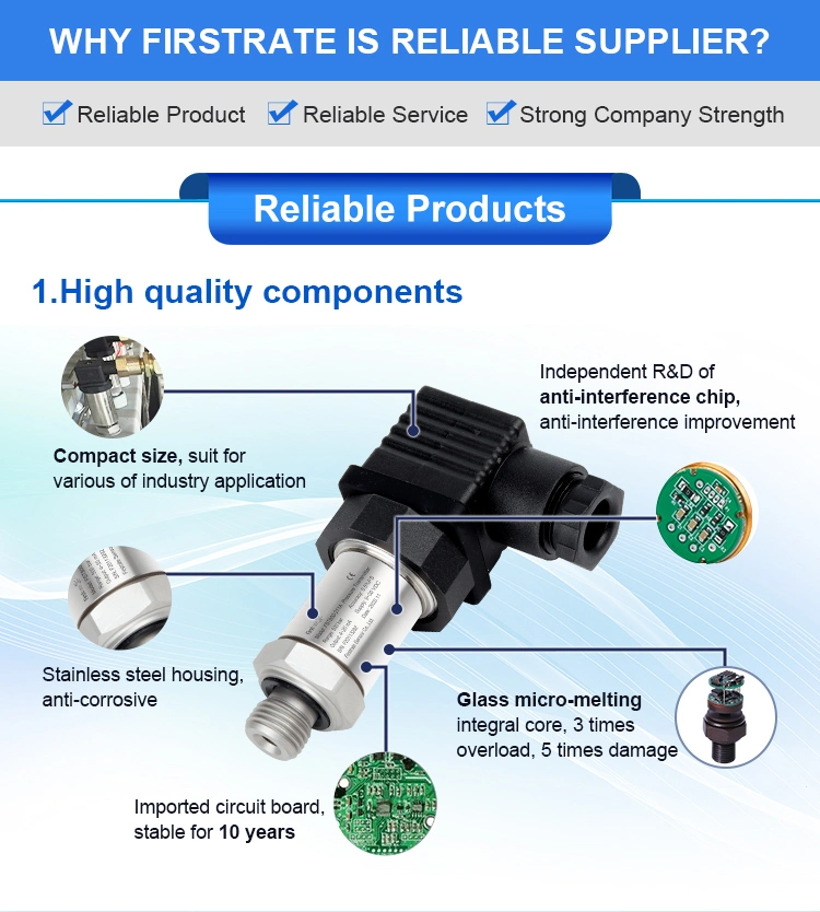 FST800-211UM 4-20mA barato Ar Analógico Hidráulica do Sensor de pressão de água do óleo combustível para a duras condições de trabalho