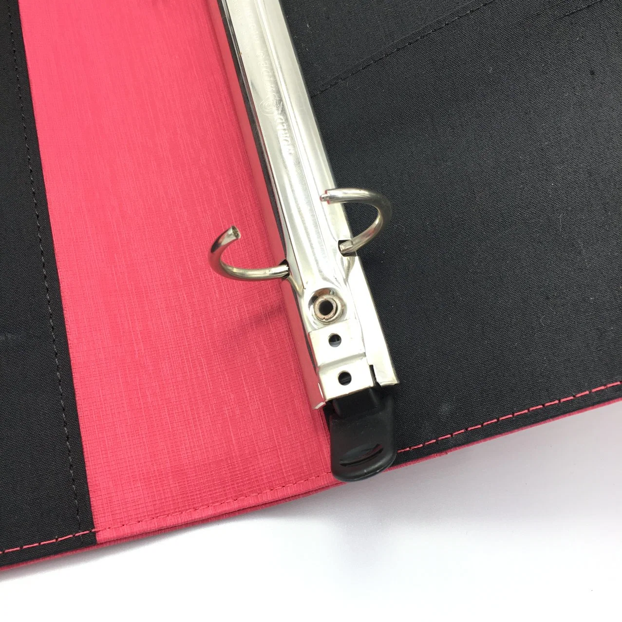 Office Stationery Supply PU Leather Binder Silver Ring Binder Case Customized A4 Sheets Pad Folders