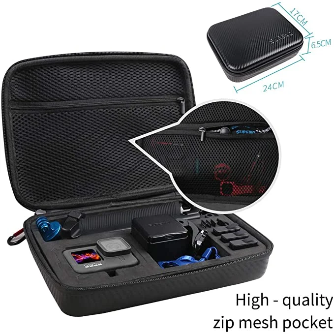 Portátil de alta calidad resistente al agua viajes personalizados PU Funda de cuero para los golpes de la herramienta de la cámara digital Maleta Hard Shell EVA Funda caja