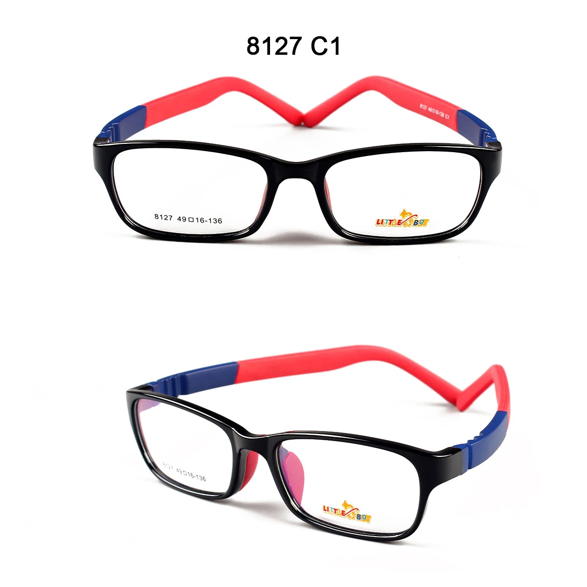 Children's Glasses Frame Environmental Protection Silicone Ultra-Light Soft Flat Lens, Non-Slip Foot Cover Optical Frame