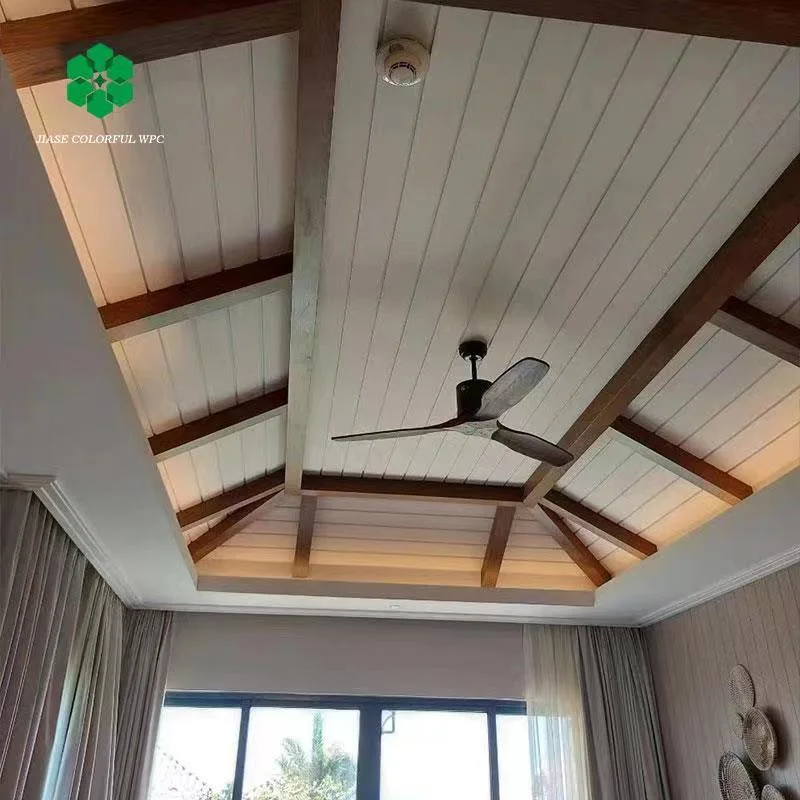 Interior Suspended PVC Ceiling Board, Decorative WPC Wood Plastic Composite Ceiling Tube