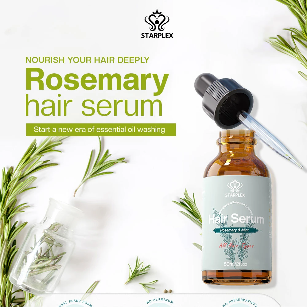 Private Label Biotin Pure Organic Rosemary Mint Scalp Hair Strengthening Oil Nature Spell Rosemary Oil Hair Growth