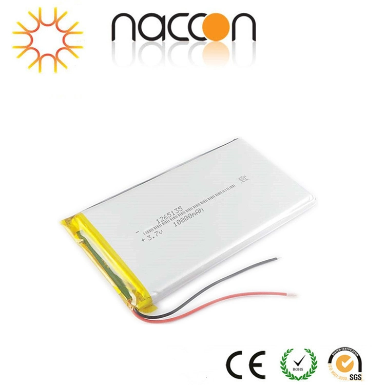 Les batteries au lithium-polymère cellule 1265135 10000mAh OEM pour casque Bluetooth pris en charge