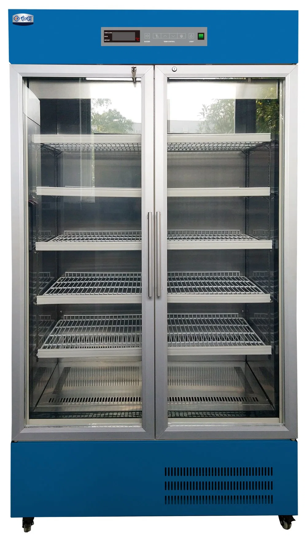 CE 2~8 Degree 660L Double Door Upright Laboratory Hospital Medical Vaccine Refrigerator