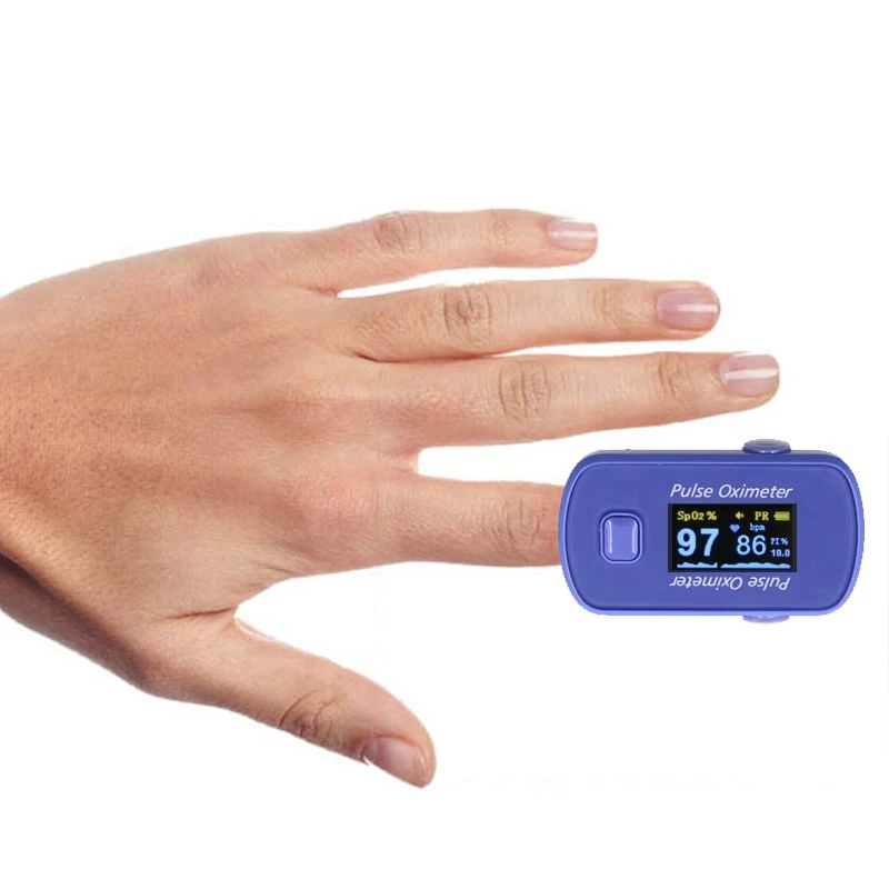 Fingertip Pulse Oximeter, Blood Oxygen Saturation Monitor with Battery