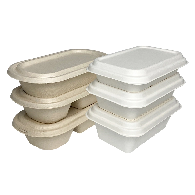 Cajas de Alimentos de Alta calidad de estilo más reciente Embalaje de Takeaway biodegradable a medida Almuerzo