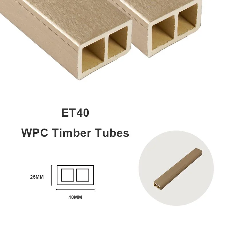 Evoke WPC novo design WPC Wood composto Hollow Square Timber Tubo para decoração interior