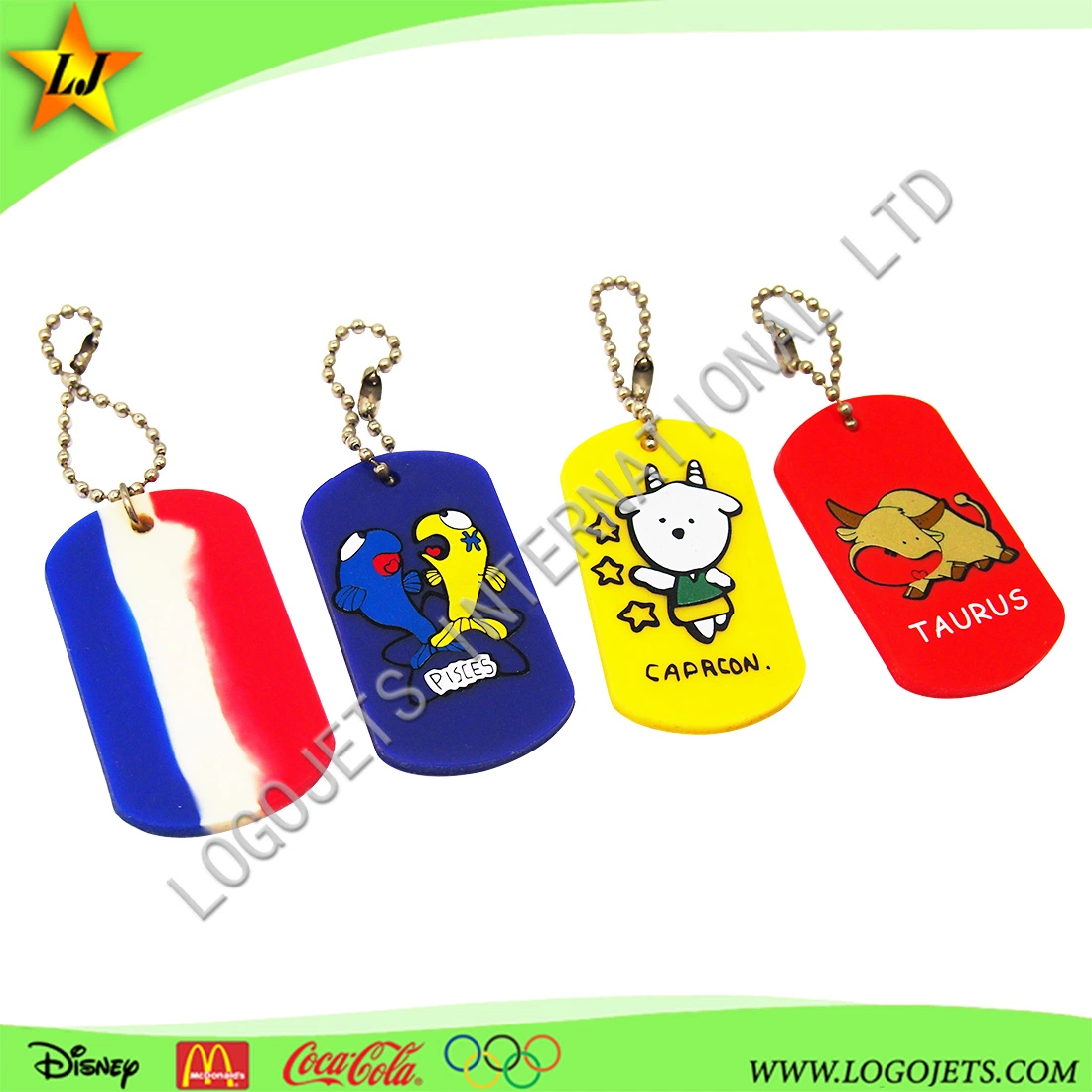 Wholesale/Supplier Eco-Friendly Hot Sale Custom Logo Soft PVC Fashion Dog Tags