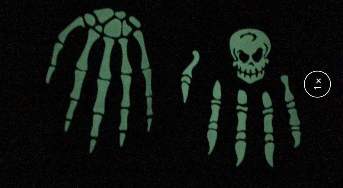 Winter Warm Knitted Half-Fingerhalloween Luminous Fluorescent Skull Hand Claw Printing Cycling Non-Slip Gloves