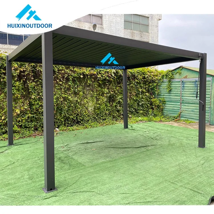 La fibra de vidrio grueso 2x3m tela cubierta de la Pérgola Jardín Hardtop Preparada de la glorieta