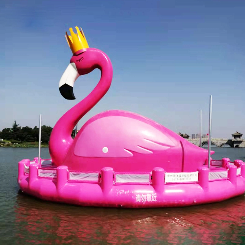 Fiberglas schwimmende Insel Dock mit riesigen Flamingo-Form für Freizeit Und Unterhaltung