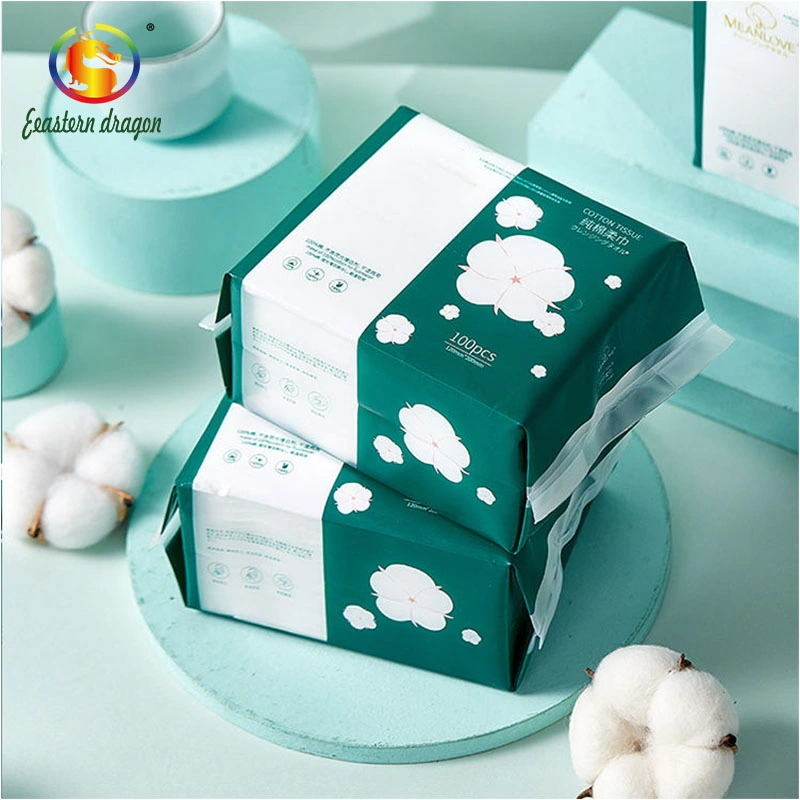 disposable natural soft cotton logo tissue paper custom facial tissues