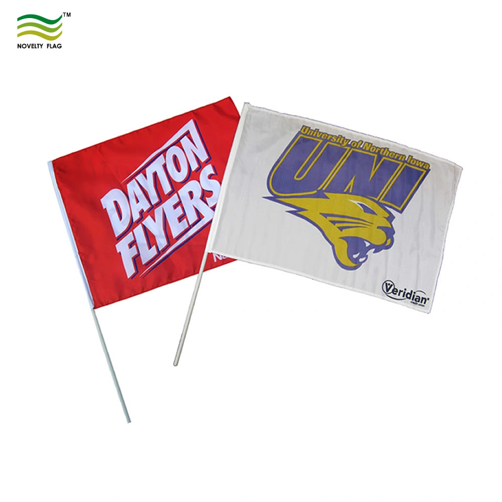 Promotion Advertising Custom 12X18 and 4X6 Flying Hand Flags