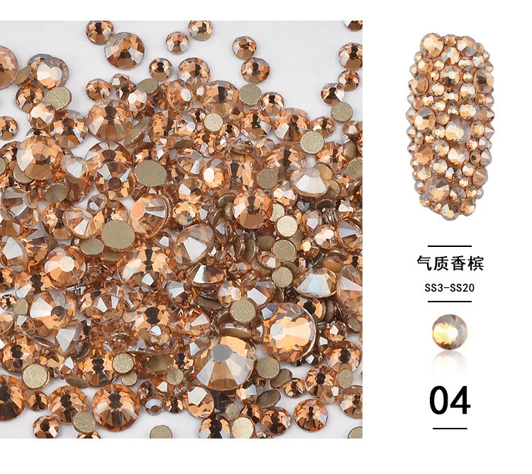 Wholesale/Supplier 1440PCS/Bag Mixed Sizes Nail Art Beauty Rhinestone Decoration, Manicure Stone Products Supplies