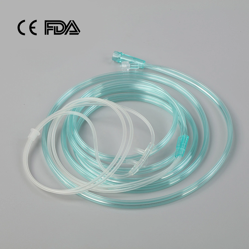 PVC Oxygen Soft-Tip Nasal Cannula for Adult/Child/Infant with CE and ISO Nasal Catheter