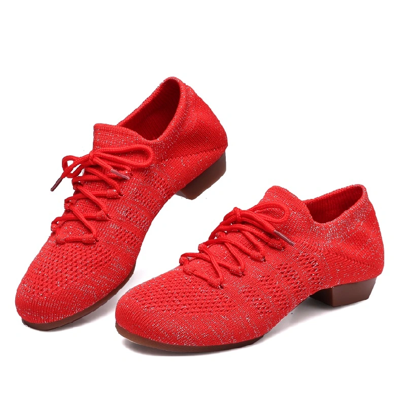 Women's Jazz Dance Shoes Rubber Soled Woven Outdoor Dancing Shoes Wholesale/Supplier 867