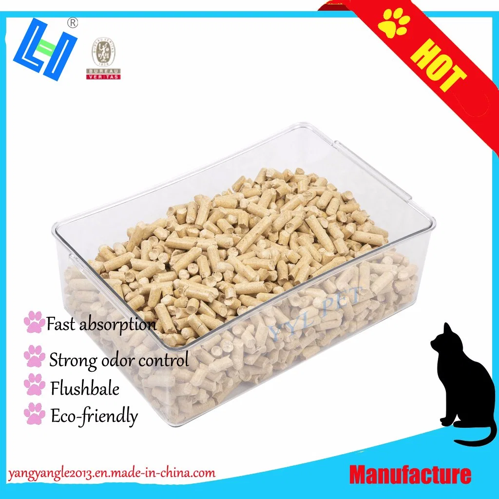 Produit PET de bonne qualité : litière/sable pour chat en bois de pin