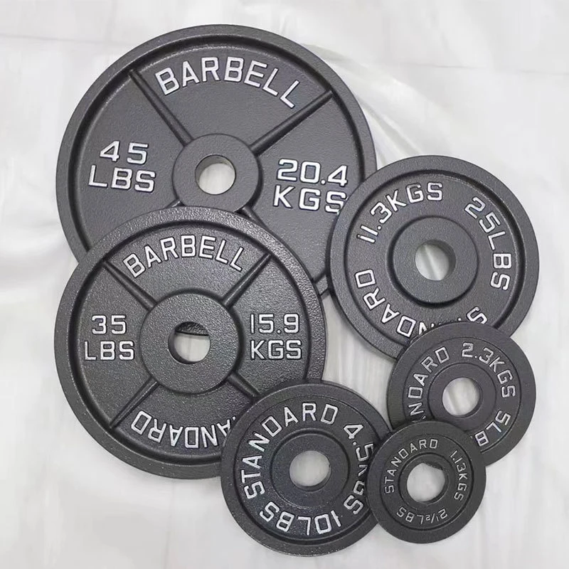 Black Painting Cast Iron Weight Plate Gym Equipment for Fitness