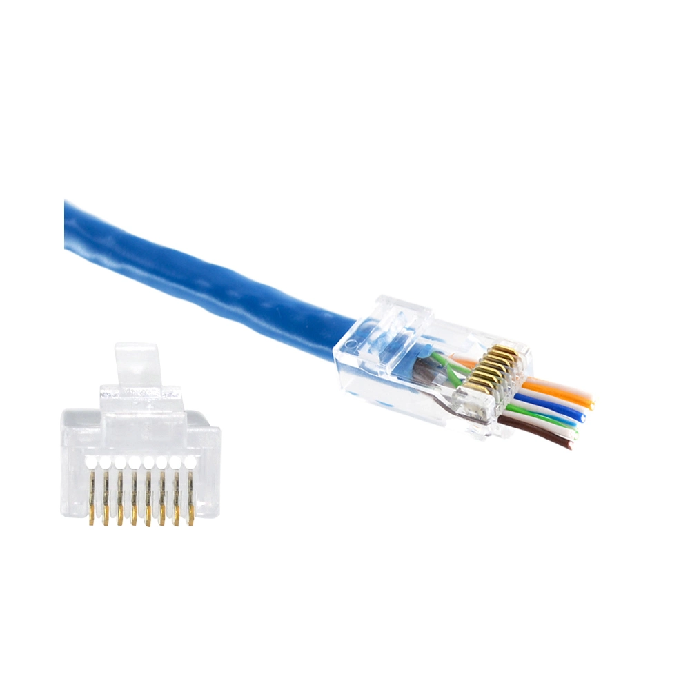 Paquete de RJ45 EZ para conector macho modular de crimpado 1000PCS aprobado Conector pasante