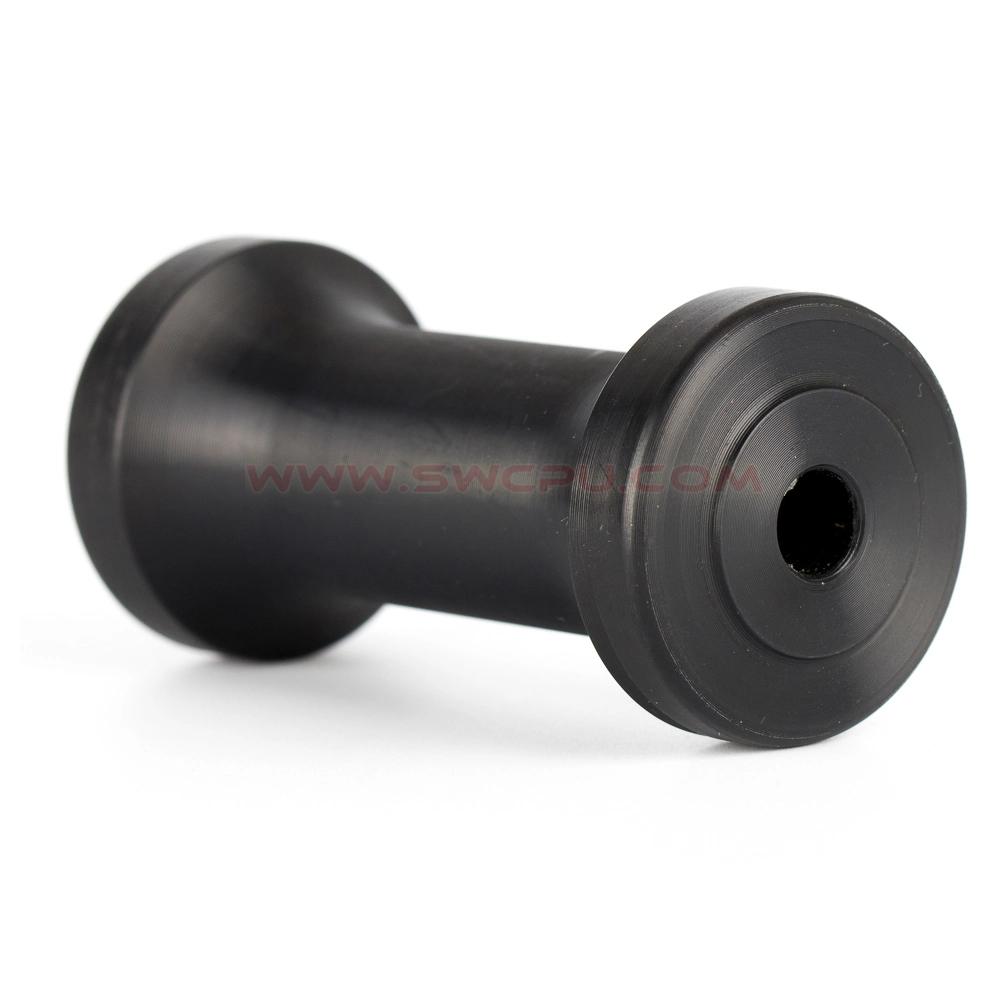 Custom Black Molded PU Polyurethane Coated Boat Trailer Roller and Rubber Spool Roller