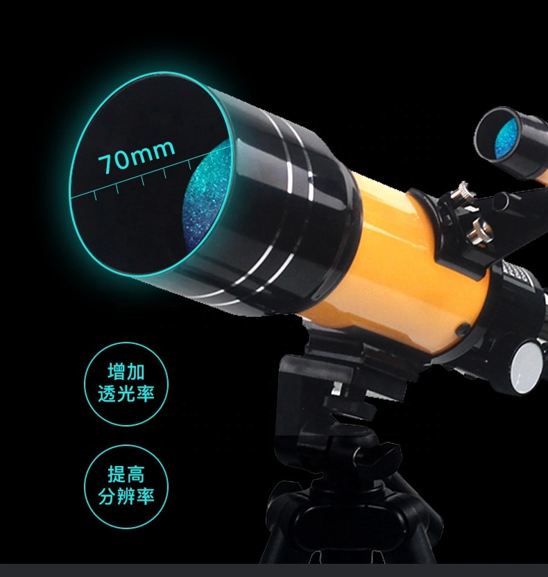 Télescope réfracteur astronomique portable 30070 pour débutants enfants pour observer la Lune.