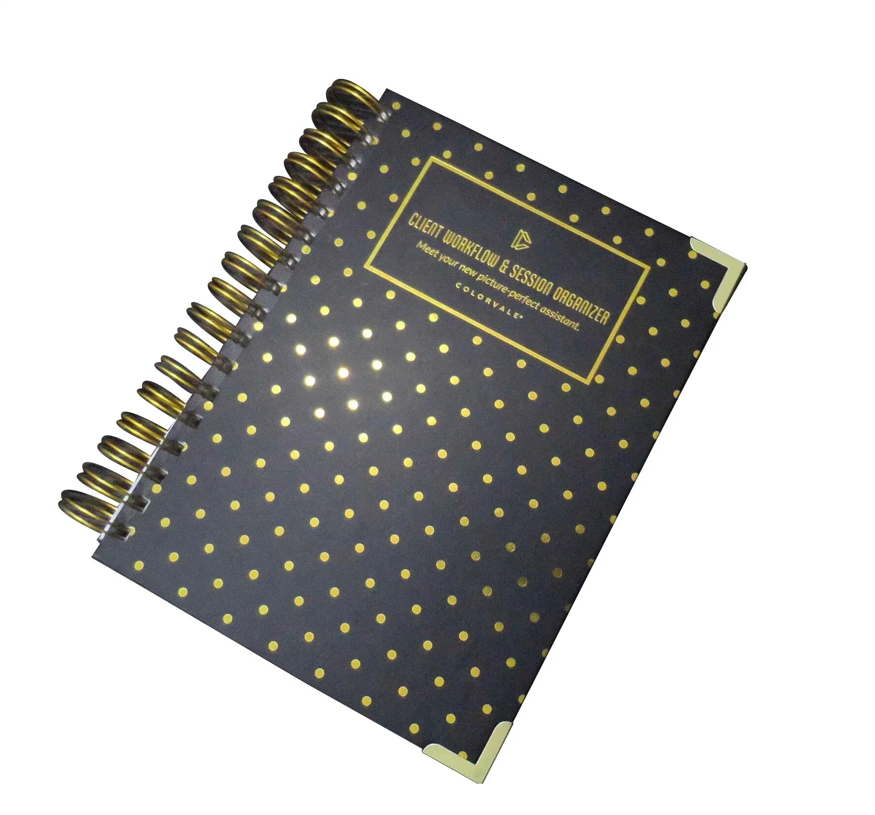 Custom Spiral Paper Notebook Hardcover Printing Planner Agenda Stationery Supplier