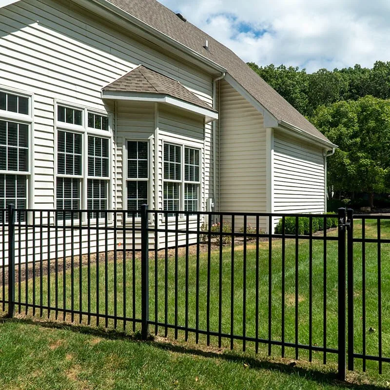 House Garden Rail Aluminium Security Fencing Powder Coated Metal Garden Panel Fence