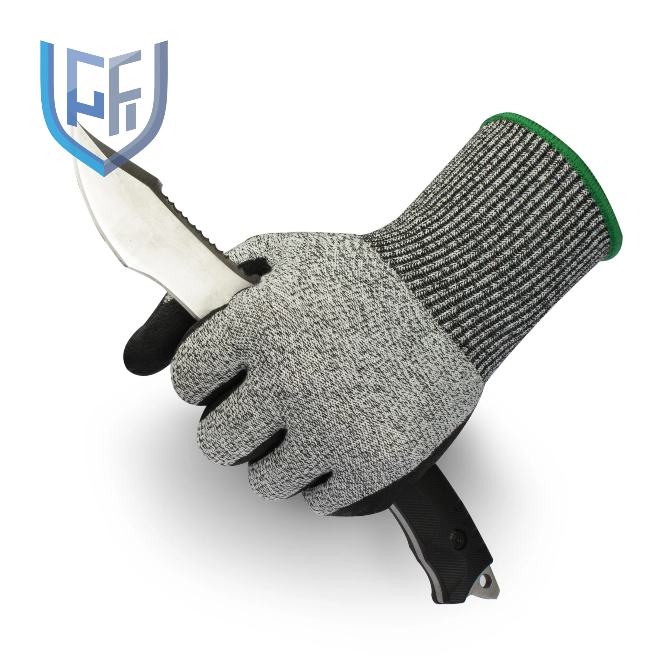 ANSI Standard Level 4 Cut Resistant Sandy Nitrile Coated Hand Gloves