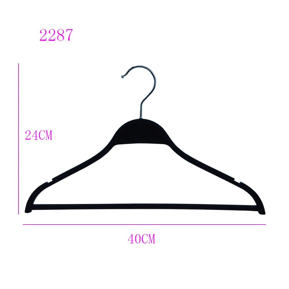 PP Material Thin Shoulder Non Slip Blouse Hanger with Logo