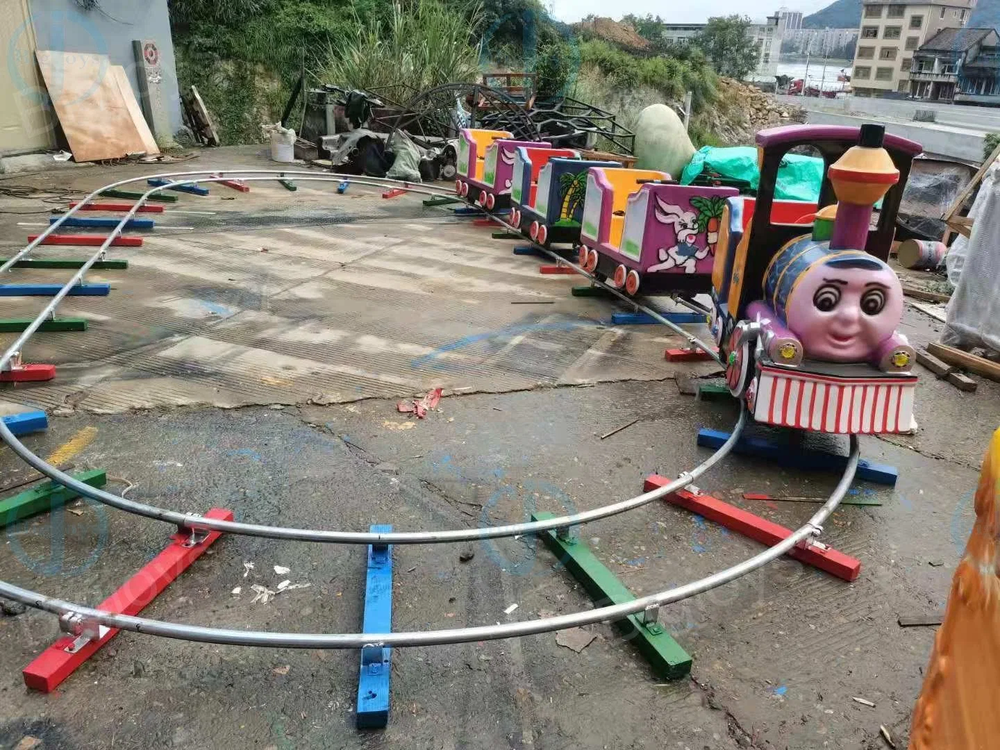 Los niños Electric Amusement paseos en tren Tren Eléctrico pista oval