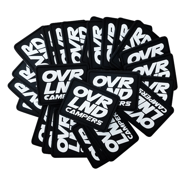 Custom Clothing Hat Brand Logo 3D Silicone PVC Rubber Iron Oniron on Patch Badge Labels for Clothes Soft PVC Patches