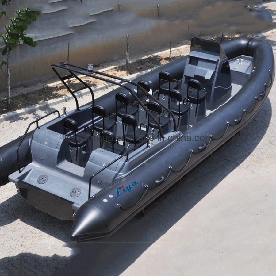 Liya 27pés costela de velocidade do barco inflável Sport com motores de popa da embarcação