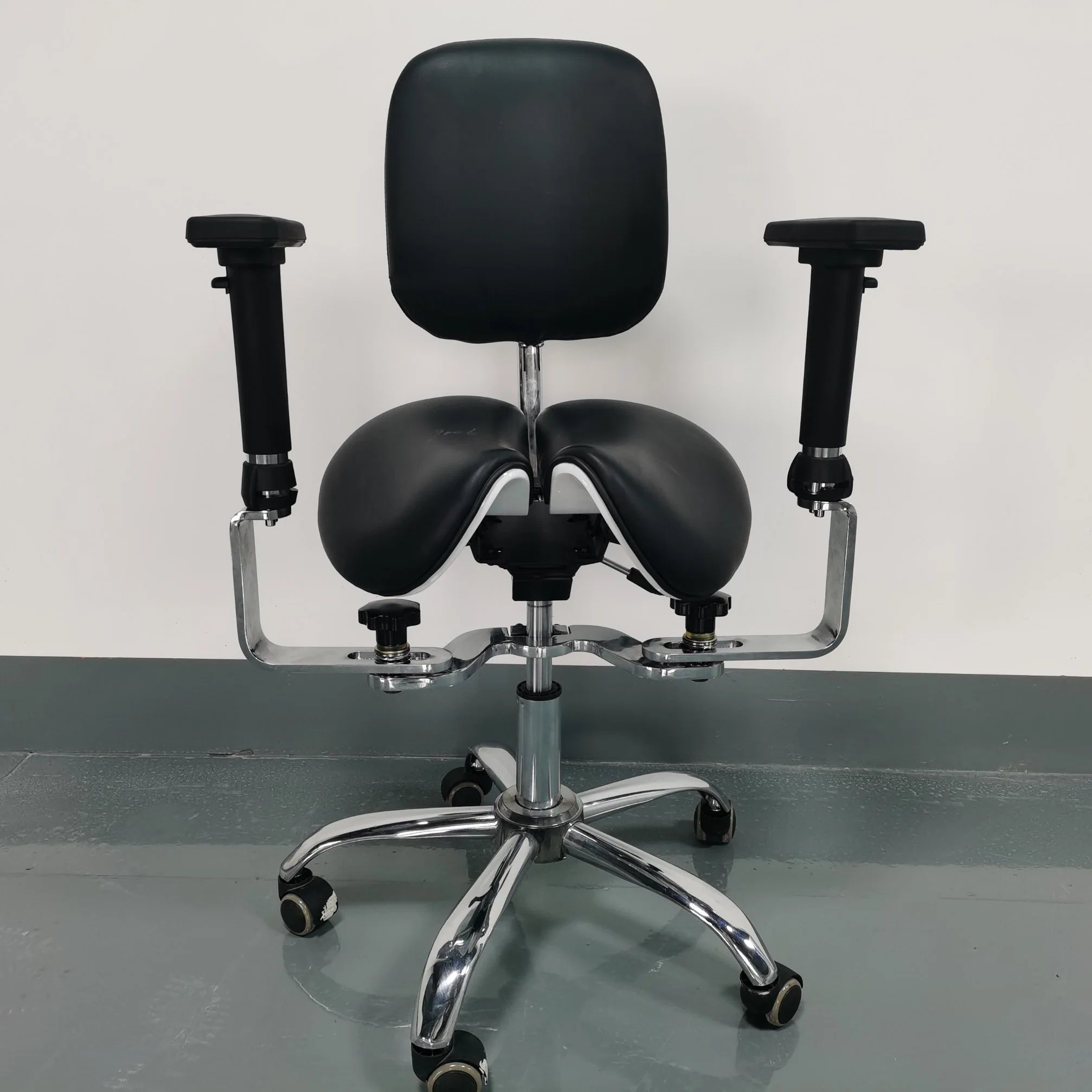 Split Seat Ergonomics Adjustable Tilt Saddle Stool Medical Dental Chairs