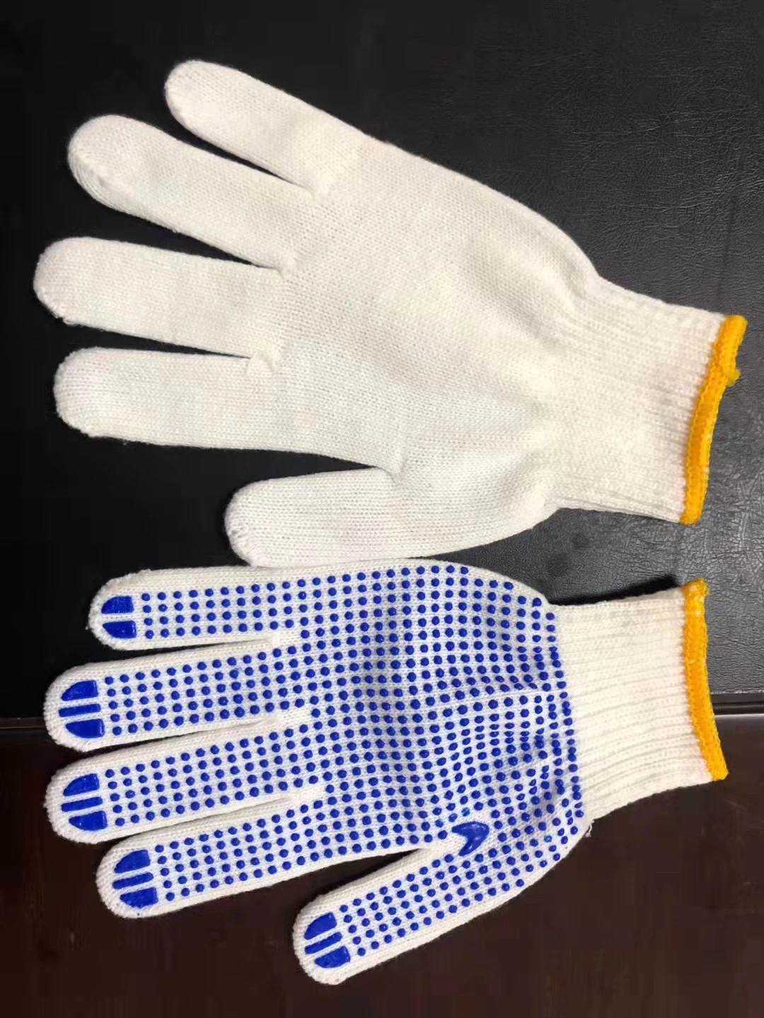 7gauge Bleach White Construction Work Labor PVC Dotted Cotton Glove China Wholesale/Supplier