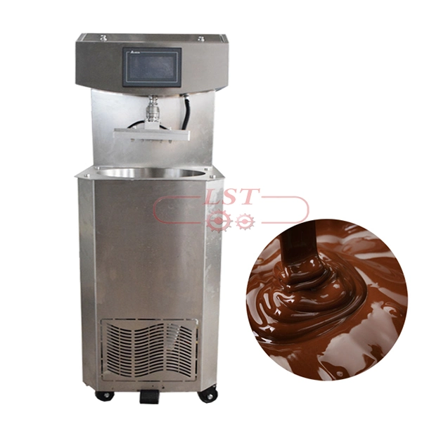 25L 60L 100L آلة ذوبان الشوكولاتة الصغيرة التلقائية التجارية أو المنزلية آلة تمهيد الشوكولاتة