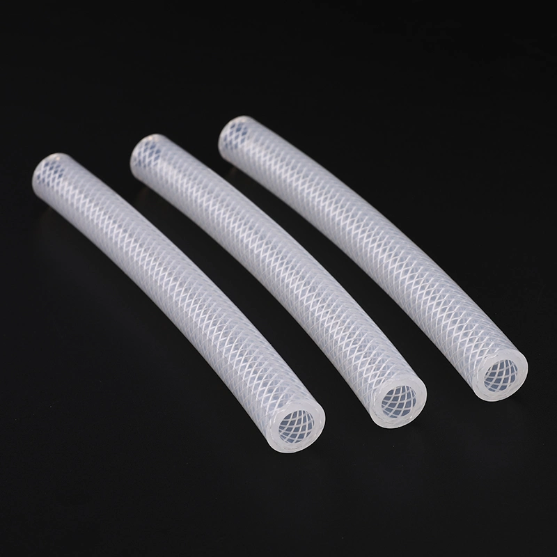 High quality/High cost performance  Food Grade Silicone Braiding Hose Tubing Silicone Woven Tube Pipe