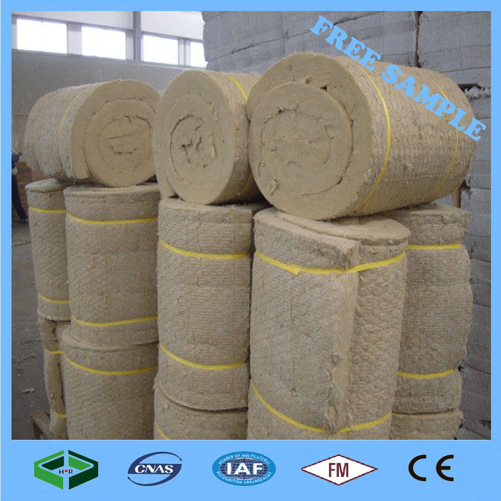 Rockwool Blanket Wire Mesh Bonded Insulation for Exhaust Gas Duct Pipe