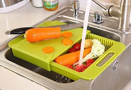 3 in 1 Multifunctional Sink Cutting Board with Handle Kitchen Tools Bl10530