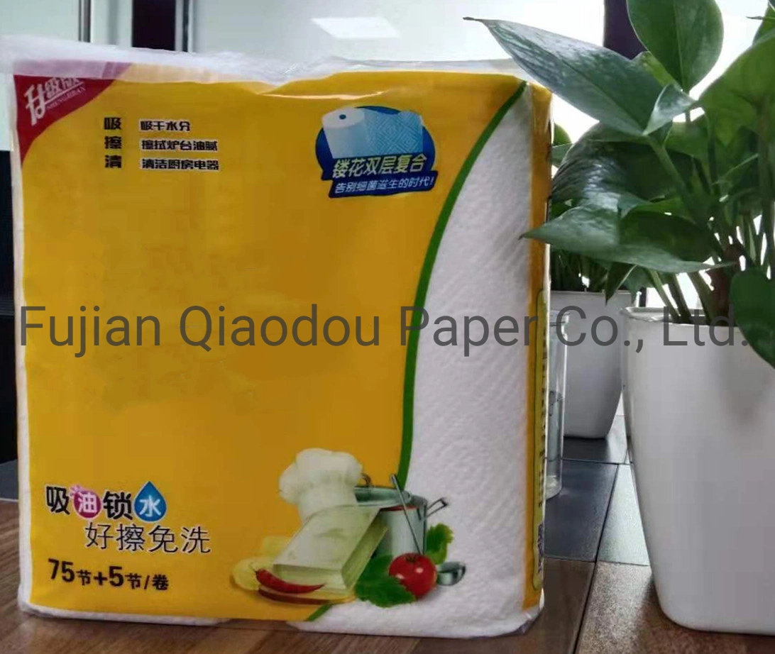 Spunlace Disposable Kitchen Cleaning Wipes Nonwoven Fabric Kitchen Paper Towel Roll