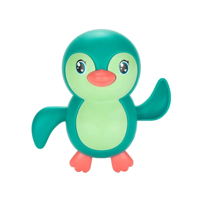 Jouets de bain intéressants pour bébé, jouets de salle de bain colorés et mignons en forme de pingouins, cadeau en plastique pour enfants, jouets de chaîne pour jouer dans la salle de bain.